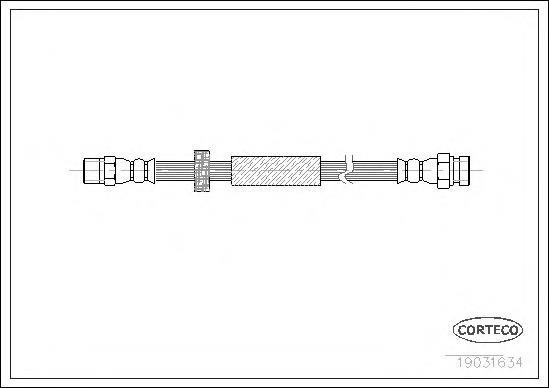 19031634 Corteco tubo flexible de frenos trasero