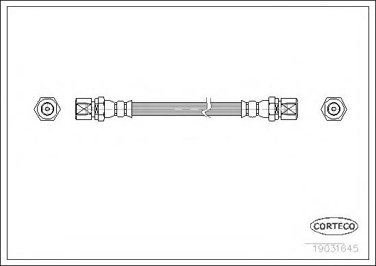 19031645 Corteco tubo flexible de frenos trasero