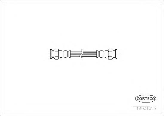 19031613 Corteco tubo flexible de frenos trasero