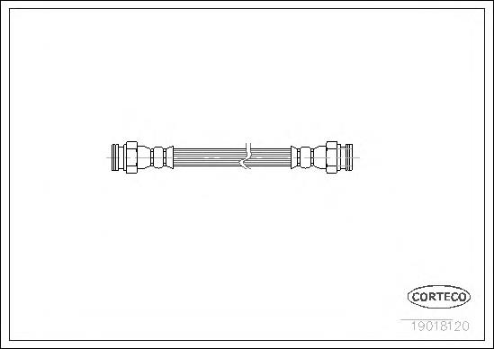 19018120 Corteco tubo flexible de frenos trasero