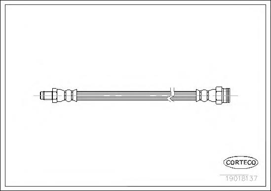 19018137 Corteco tubo flexible de frenos trasero