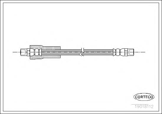 Tubo flexible de frenos trasero 19018112 Corteco