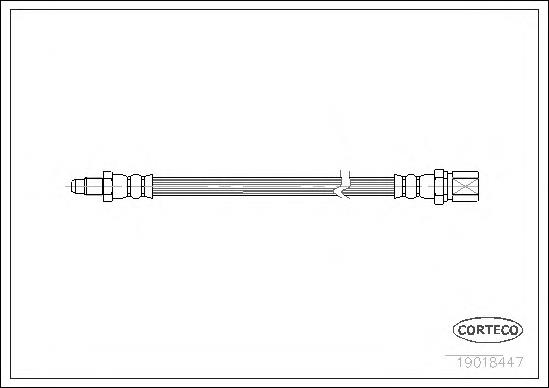 19018447 Corteco tubo flexible de frenos trasero