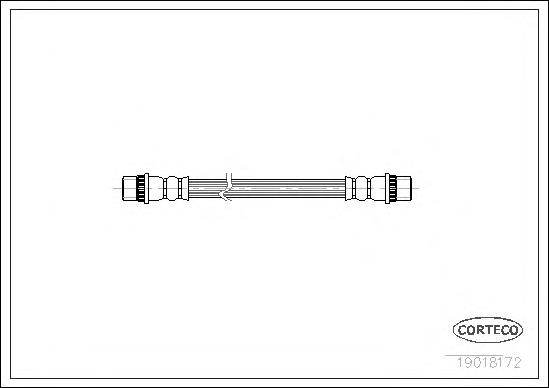 19018172 Corteco tubo flexible de frenos trasero