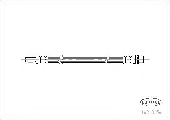 19018159 Corteco tubo flexible de frenos trasero