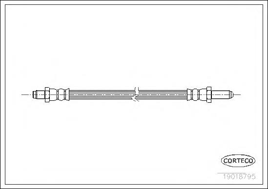 Tubo flexible de frenos trasero 19018795 Corteco