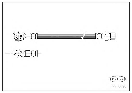 Latiguillos de freno delantero 180002 Cautex