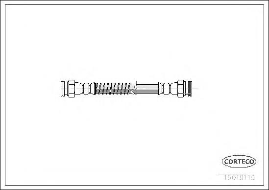 19019119 Corteco tubo flexible de frenos trasero