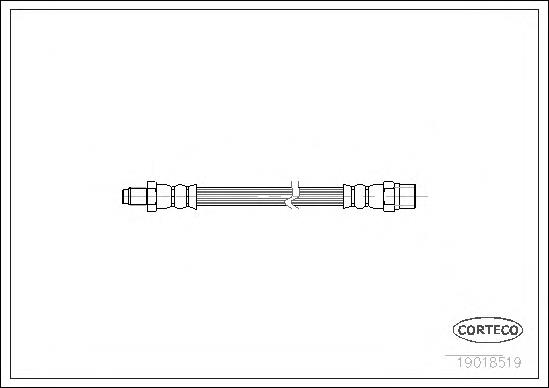 19018519 Corteco tubo flexible de frenos trasero