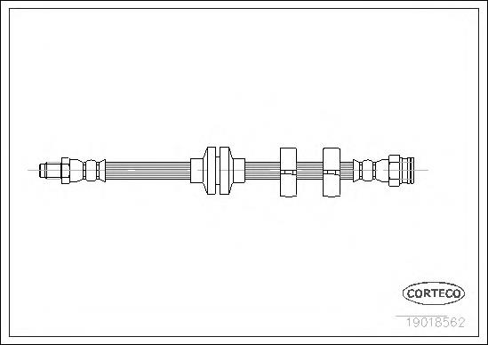 Tubo flexible de frenos trasero 19018562 Corteco