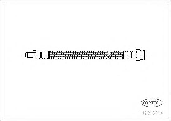 Tubo flexible de frenos trasero 19018664 Corteco