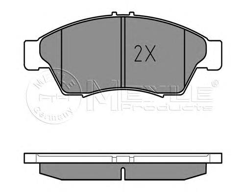 0252381716W Meyle pastillas de freno delanteras