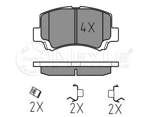 0252366215W Meyle pastillas de freno delanteras