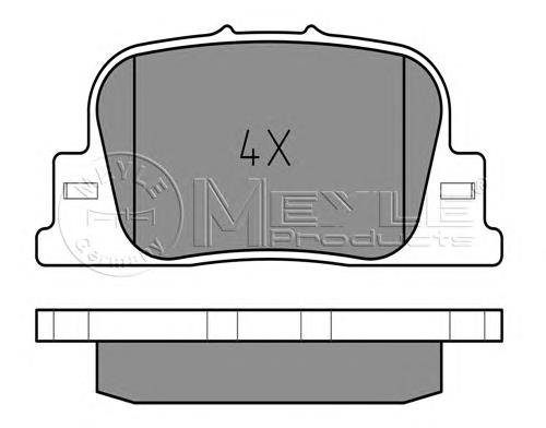 0252359215 Meyle pastillas de freno traseras