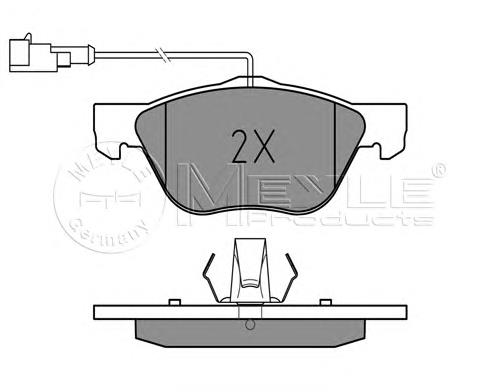 0252163619W Meyle pastillas de freno delanteras