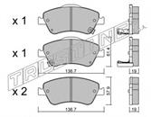 Pastillas de freno delanteras Toyota Corolla E12