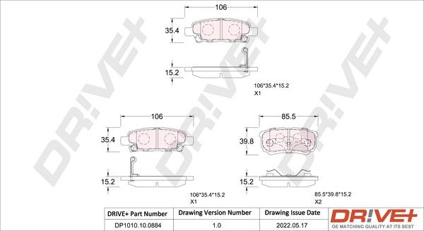 DP1010100884 DR!VE+ Pastillas de freno traseras  disponible Ourense