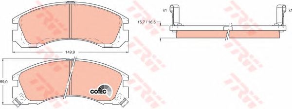 GDB1126 TRW Pastillas de freno delanteras  comprar en Jaén
