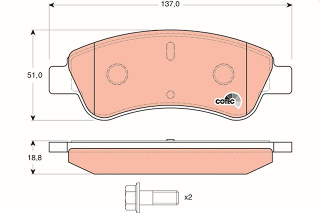 GDB1463 TRW Pastillas de freno delanteras  en stock Gandía