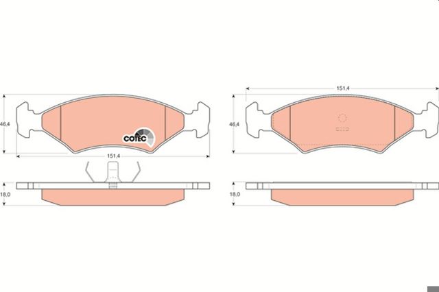 GDB255 Pastillas de freno delanteras  disponible Málaga