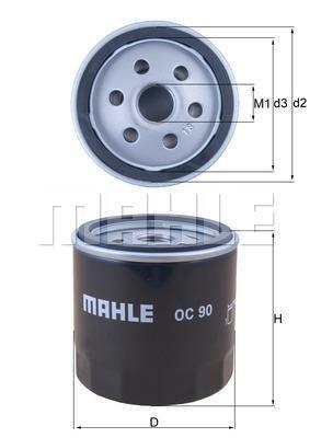 MAHLE OC90 Filtro de aceite  en stock Terrassa