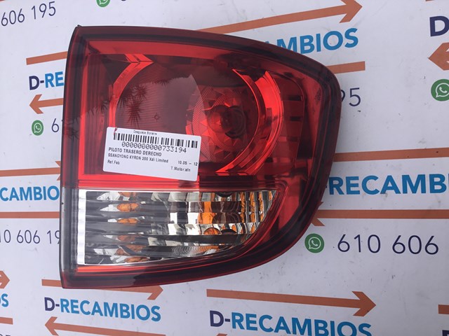 Piloto posterior exterior derecho 8360209150 Ssang Yong