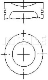 Pistón completo para 1 cilindro, STD 061PI00111000 Mahle Original