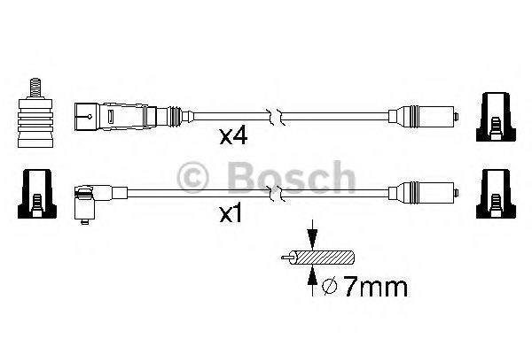 Cable de encendido, cilindro №1, 4 0986356339 Bosch