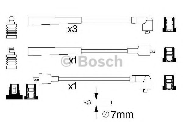 Juego de cables de encendido 0986357122 Bosch