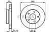 Disco de freno delantero 0986478195 BOSCH