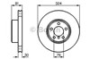 Disco de freno delantero 0986479002 BOSCH