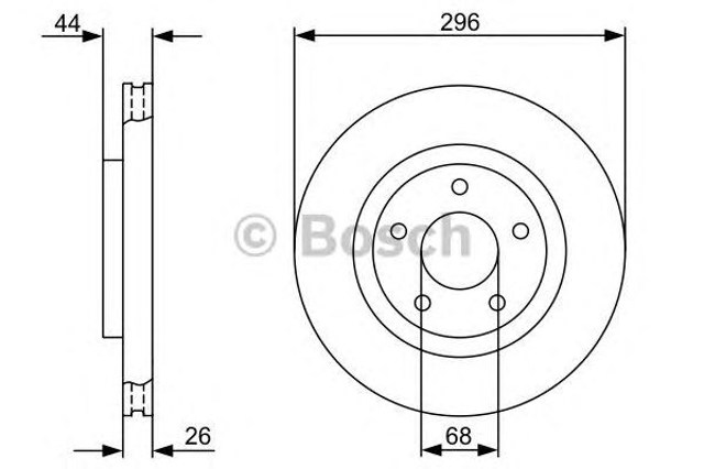 0986479C04 BOSCH Disco de freno delantero  comprar en Oviedo