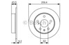 Disco de freno, eje trasero 0986479C44 BOSCH