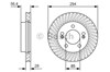 Disco de freno delantero 0986479D32 BOSCH