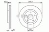 Disco de freno delantero 0986479R89 BOSCH