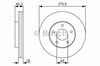 Disco de freno delantero 0986479R90 BOSCH