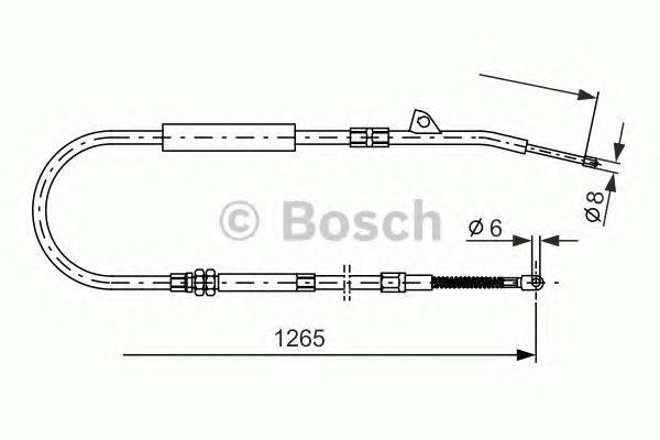 Cable de freno de mano trasero izquierdo 1987477533 Bosch