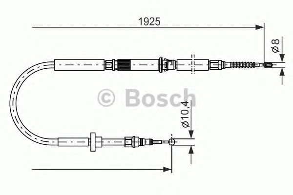 Cable de freno de mano trasero derecho/izquierdo 1987477959 Bosch