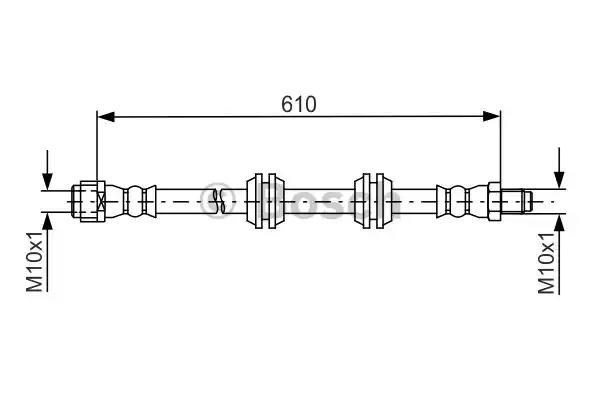 Tubo flexible de frenos trasero 1987481744 Bosch
