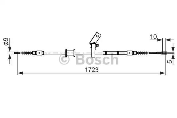 Cable de freno de mano trasero izquierdo 1987482268 Bosch