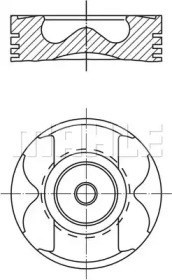 Pistón completo para 1 cilindro, STD 2290600 Mahle Original