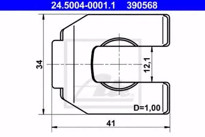 Soporte de tubo de freno 24500400011 ATE