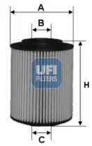 Caja, filtro de aceite 2507500 UFI