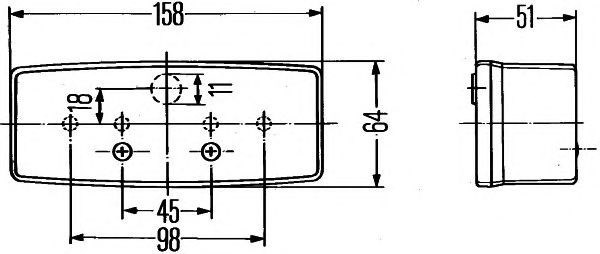 Piloto posterior izquierdo 2SD003184031 HELLA