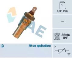 Sensor, temperatura del refrigerante (encendido el ventilador del radiador) 31690 FAE