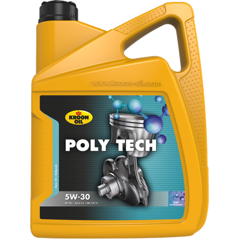 Motor oil kroon oil poly tech 5w-30 5l 35467