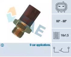 Sensor, temperatura del refrigerante (encendido el ventilador del radiador) 36510 FAE