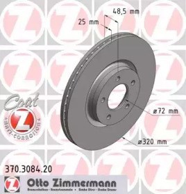 Freno de disco delantero 370308420 Zimmermann