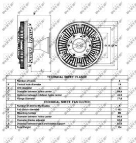 Embrague, ventilador del radiador 49061 NRF