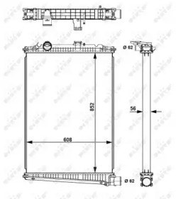 Radiador refrigeración del motor 509616 NRF